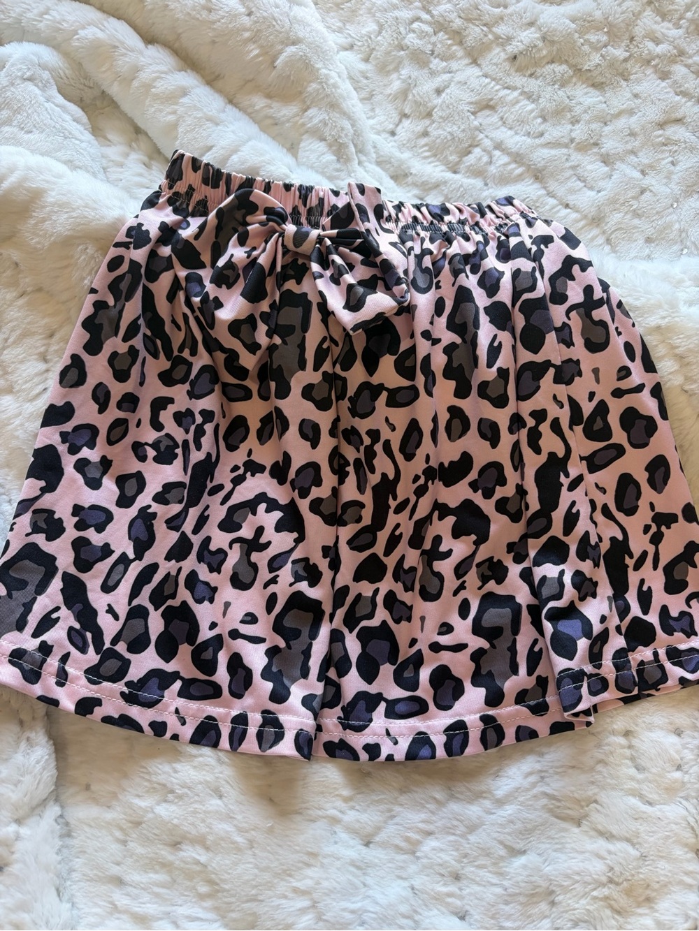 🩷 Girls Size 100 Pink Leopard Print Pull-On Skirt